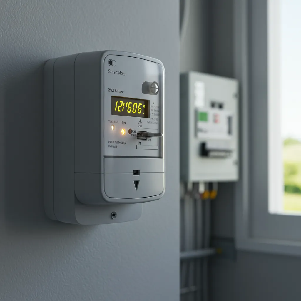 Compteur Linky mesurant l'injection et la consommation d'électricité pour une installation solaire en autoconsommation
