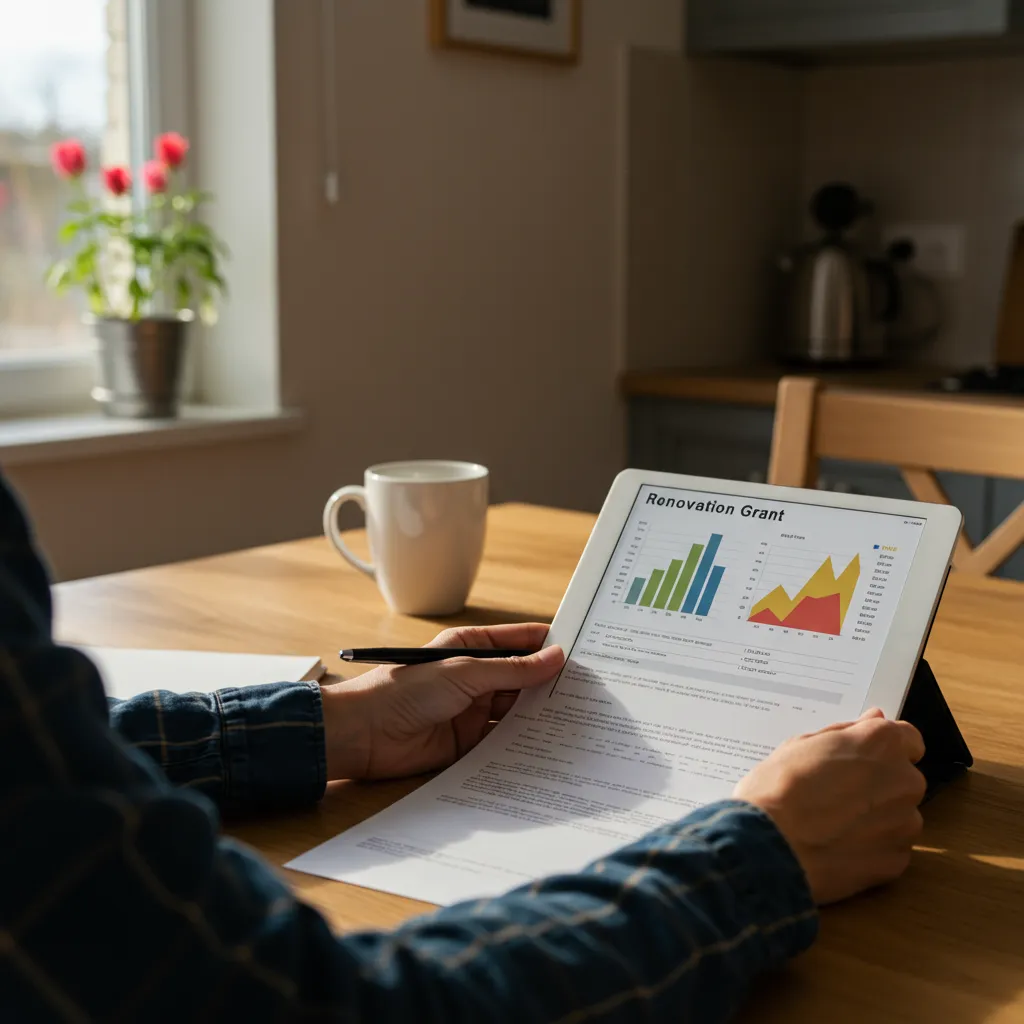 Propriétaire consultant les dossiers d'aides financières MaPrimeRénov' et CEE pour l'installation d'une pompe à chaleur en 2026