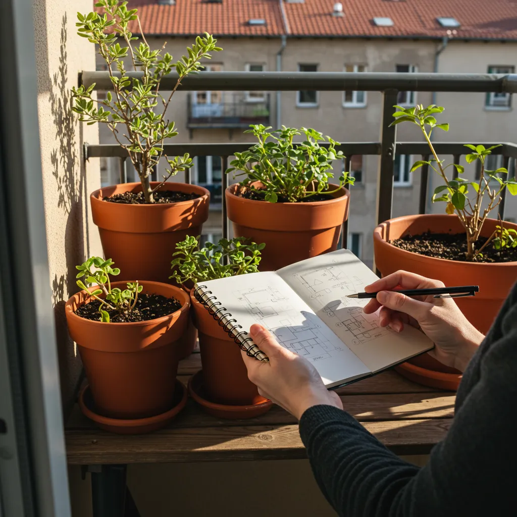 Diagnostic d'un balcon urbain avant installation de bacs de culture en permaculture